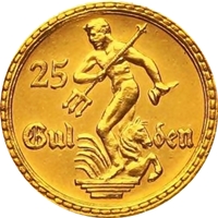 ポーランド ダンツィヒ 25グルデン金貨