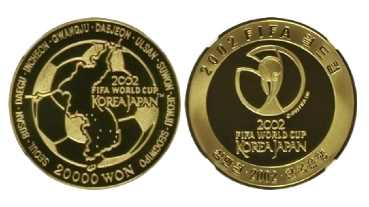 日韓ワールドカップ記念2万ウォン金貨