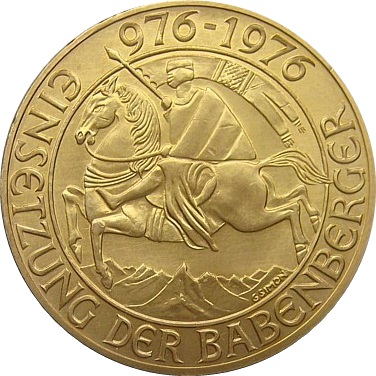 1000シリング金貨 (バーベンベルク)｜表