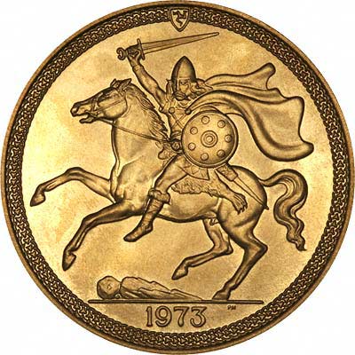 マン島 1ソブリン金貨｜裏