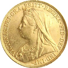 オーストラリア 1896 ビクトリア女王 1/2ソブリン金貨｜裏
