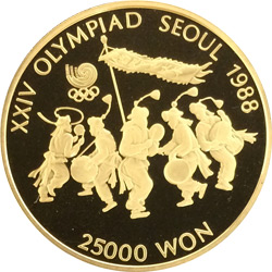 ソウルオリンピック記念 25000ウォン金貨｜表