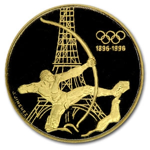 フランス 1996年 オリンピック100周年 500フラン金貨｜裏