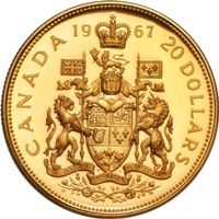 カナダ 1967 エリザベス2世 20ドル金貨の買取価格｜金貨買取本舗