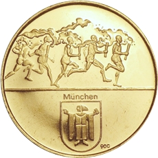 ドイツ ミュンヘン オリンピック記念金メダル｜表