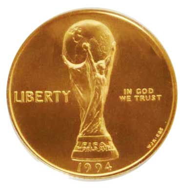 ワールドカップアメリカ大会記念金貨｜表