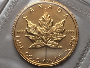 カナダ メイプルリーフ金貨　裏面