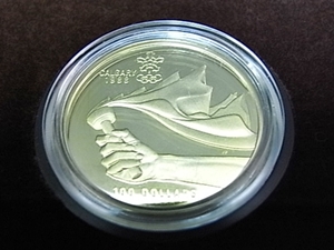 カルガリーオリンピック100ドル　プルーフ金貨