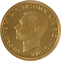 1937年 イギリス ジョージ6世 5ポンド金貨 PR64CAM｜表