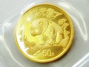中国 パンダ金貨 50元1/2オンス