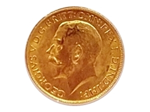 1917年 カナダ ソブリン金貨 ジョージ5世　表面