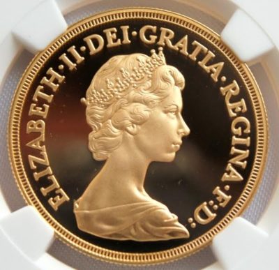 エリザベス女王2世肖像の5ポンド金貨