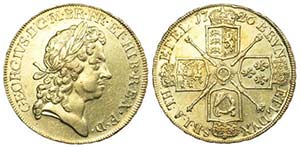 過去高額買取イギリスジョージ1世金貨イメージ