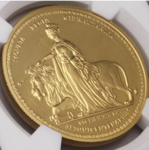ウナとライオン150周年記念 2ソブリン　プルーフ金貨