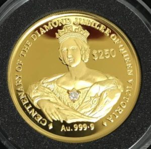 ヴィクトリア女王即位160年記念金貨
