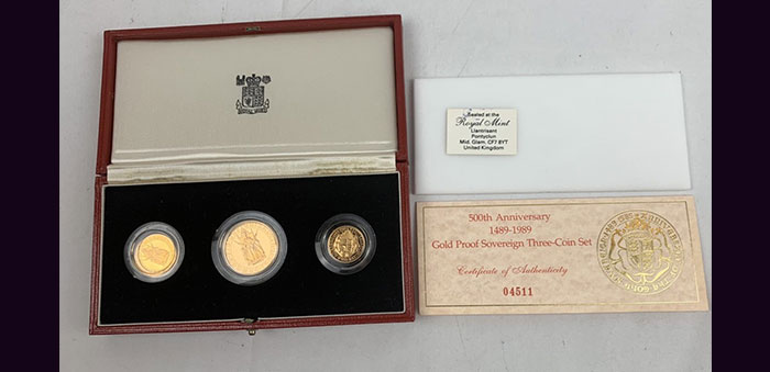 ソブリン500周年記念 ソブリン金貨 プルーフコイン 3種セット