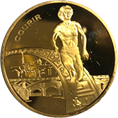 第9回世界陸上競技選手権 パリ大会公式記念コイン 20ユーロ金貨 ランナー/COURIR｜表