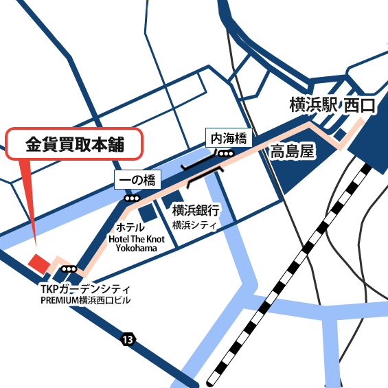 横浜店周辺地図
