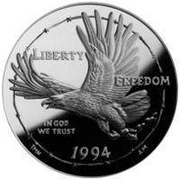 アメリカ人捕虜記念1ドル銀貨 表