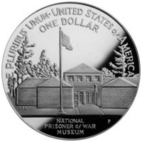 アメリカ人捕虜記念1ドル銀貨 裏