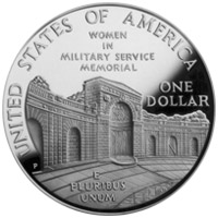 女性軍部従事者記念1ドル銀貨 裏